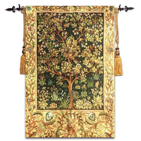90x60cm Belgium William Morris WorksTree of Life Home Textile Jacauard Fabric Product Tapestry Wall Hangings Decoration Painting ► Photo 1/4