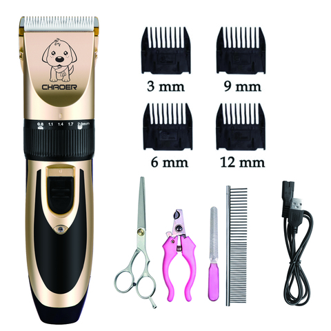 Pet Dog Grooming clipper hair Professional Electrical Trimmer Rechargeable Grooming Tool Low-noise Pet Haircut Shave Machine Set ► Photo 1/6