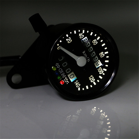 Universal Motorcycle Speedometer 12V Motorcycle Odometer Dual Speedometer LED Indicator Dashboard Suitable ► Photo 1/6