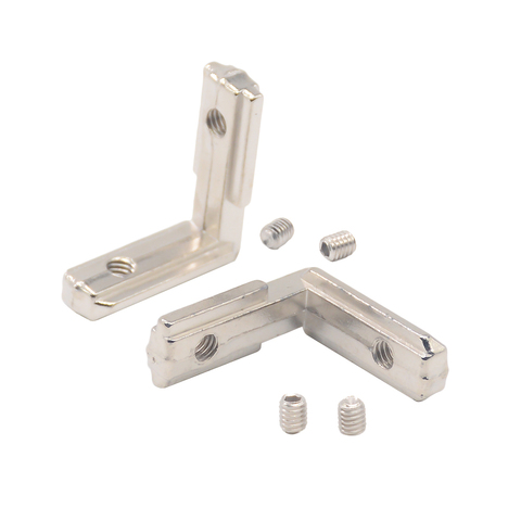 T slot L type 90 Degree 3030 aluminum connector bracket fastener EU standard 30/40/45 series aluminum profile parts 3d printer ► Photo 1/6