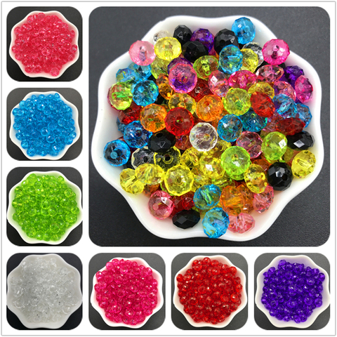 6mm 8mm 10mm 12mm Acrylic Spacer Beads Austria Faceted Crystal Loose Spacer Round Beads For Jewelry Making ► Photo 1/6