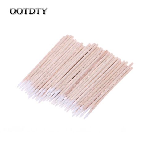 OOTDTY 100pcs/pack Cotton Swabs Cleaning Tools For iPhone Samsung Huawei Charging Port Headphone Hole Cleaner Phone Repair Tools ► Photo 1/6