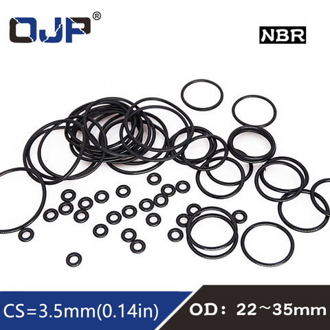 20PC/lot Rubber Ring NBR Sealing O Ring CS3.5mm OD21/22/23/24/25/26/27/28/29/30/31/32/33/34/35mm O-Ring Seal Gasket Oil Ring ► Photo 1/6