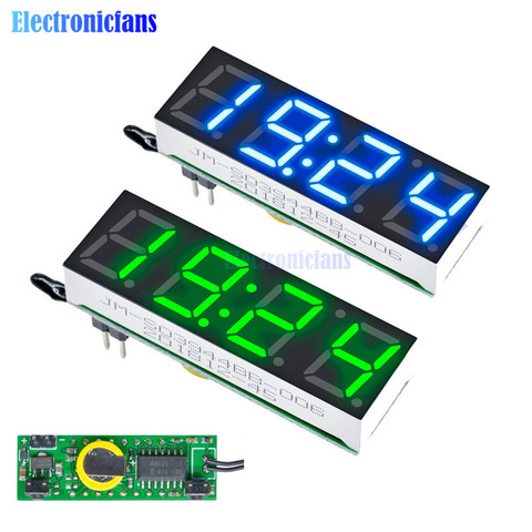 DS3231SN Digital Time Clock Temperature Voltage Module DIY Time/Thermometer/Voltmeter 3 In 1 Green LED Display 5-30V Blue/Green ► Photo 1/6