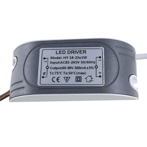 (18-25)x1W LED External Driver 300mA DC 60V ~ 90V Led Driver 18W 20W 21W 22W 23W 24W 25W Power Supply AC 110V 220V for LED light ► Photo 1/1