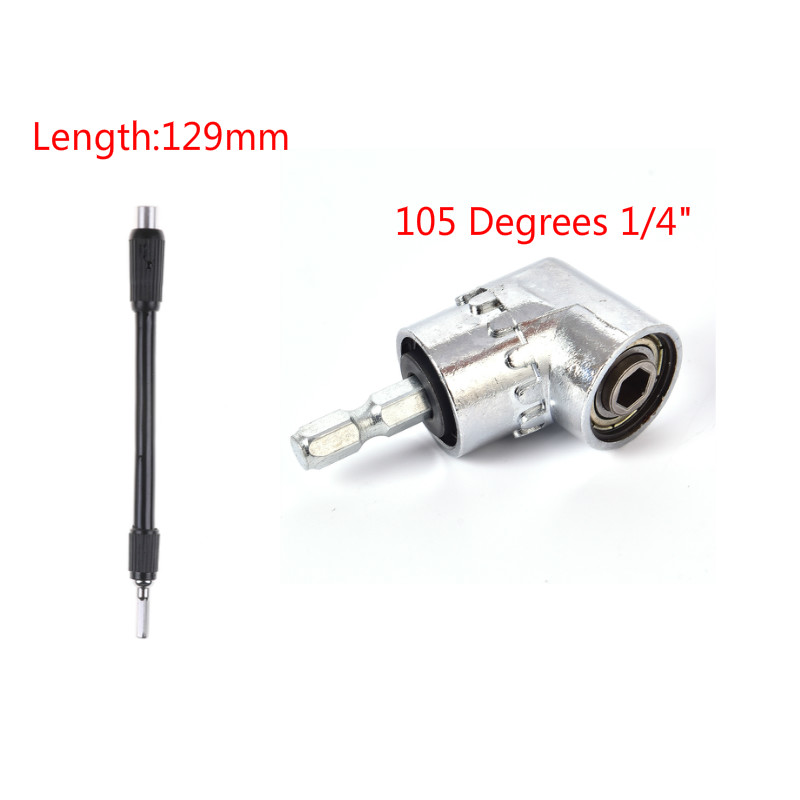 1pc 1/4 Hex Shank Screwdriver 105 Adaptor Holder Driver Screw Extension Angle