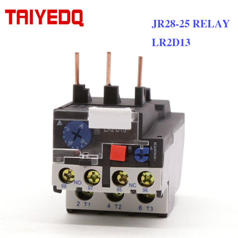 JR28 Thermal Overload Relay 1.6A 2.5A 4A 6A 8A 10A 13A 18A 25A LR2D13 Adjustable thermal relay over current protection relay ► Photo 1/4