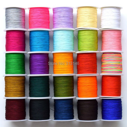 Wholesale 150M/Spool Thin 0.5MM Mix Color Nylon Black Chinese Knotting Macrame Cord Braided DIY Beading Shamballa String Thread ► Photo 1/1