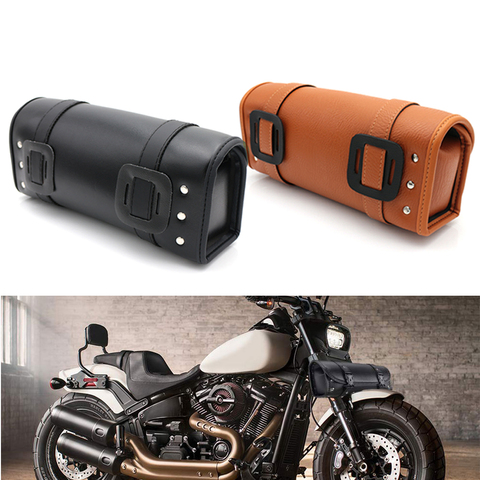 Universal Eagle PU Leather Saddle Bag Motorcycle Saddlebag Side Storage Tool Bag For Harley Softail Dyna Sportster XL883 XL1200 ► Photo 1/6