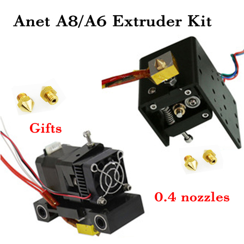 Anet a6 a8 MK8 extruder kit 0.9A 42 stepper motors 12V J-head Hotend single head+2pcs 0.4mm nozzle for A6 A8 i3 3d printer parts ► Photo 1/6
