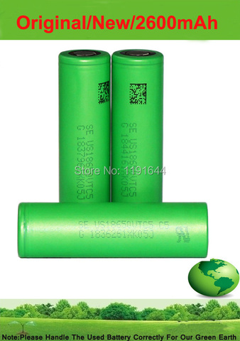 Free shipping!!!20PCS/LOT 100% Original 3.6V 18650 US18650 VTC5 2600mAh E-Cig Battery For Sony ► Photo 1/2