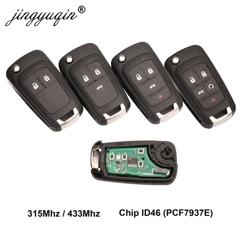 jingyuqin 2/3/4/5 Buttons Car Remote Key DIY for OPEL/VAUXHALL Astra J Corsa E Insignia Zafira C 2009-2016 315 / 433MHz PCF7937E ► Photo 1/4