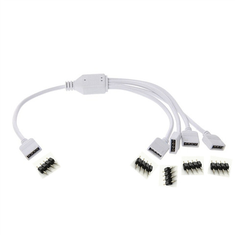 4Pin RGB Splitter Connector Extension Cable Cord Wire RGB LED Strip Lighting Connector wire for 5050 3528 RGB LED Strip Light ► Photo 1/6