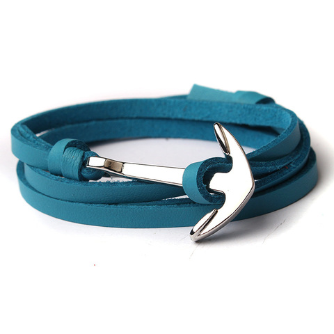 Alloy Anchor Multilayer Leathers Bracelets & Bangles Fashion Retro Bracelet For Men Women Fashion Friendship Gift SL016 ► Photo 1/6