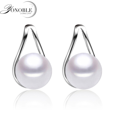 Real 925 sterling silver earrings freshwater pearl earrings for women natural pearl earring jewelry drop girl birthday gift ► Photo 1/1