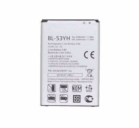 1x 3000mAh Replacement Battery For LG G3 BL-53YH F400 F400K F460 F470 D830 D850 VS985 D850 D851 D852 D855 D857 D858 D859 LS990 ► Photo 1/6