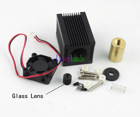 Housing/Case/Heatsink 9.0mm TO5 Blue Green Laser Diode LD Module Fan +Glass Lens ► Photo 1/6