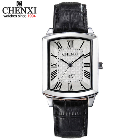 Couple Woman&men Casual Watches Luxury Brand Square Dial Fashion Leather Strap Lover's Dress Quartz Watch Relogios Femininos ► Photo 1/6