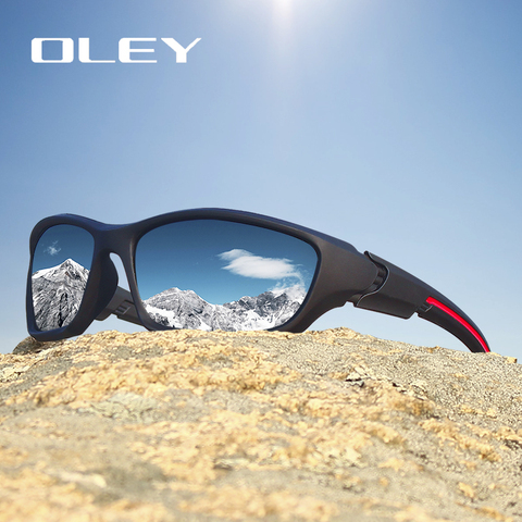 OLEY Fashion Guy's Sun Glasses Polarized Sunglasses Men Classic Design Vintage Mirror Driving  Male Goggles With Brand Box ► Photo 1/6