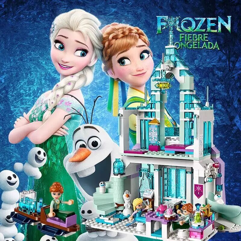 24Pcs/Set Girls Friends Princess Belle Elsa Cinderella Figure Building Block Toy 