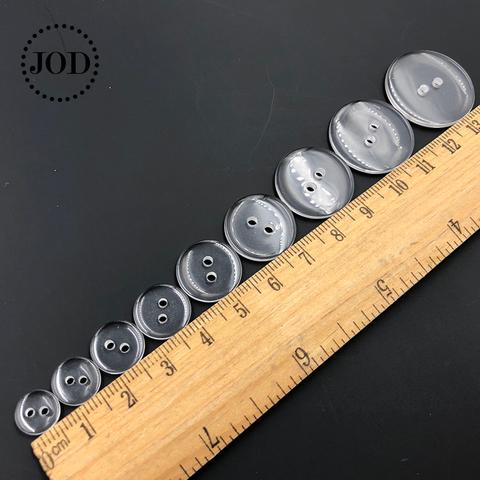 plastic Resin Sewing Buttons Scrapbooking Round Lucency Two Holes Botones Bottoni Botoes 9-25mm Transparent Clear accessories ► Photo 1/5