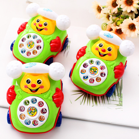 Educational Toys Creative Wire-pulling Smiling Face Simulated Telephone Wind Up Toy Children's Intelligence toys for children ► Photo 1/5