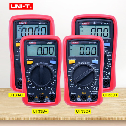 UNI-T Palm Size Multimeter UT33A+ UT33B+ UT33C+ UT33D+ digital Multitester With Capacitance/NCV/Diode test/Continuity buzzer ► Photo 1/6