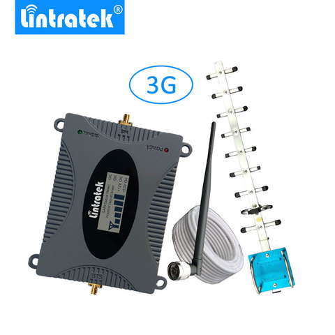 Lintratek 3G Mobile Cell Phones Signal Repeater Booster Amplifier UMTS 2100MHz (Band 1) Yagi Antenna Set for 3G Voice and Data - ► Photo 1/6