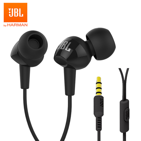 JBL C100Si Original 3.5mm Wired Stereo Earphones Deep Bass Music Sports Headset Sports Earphone Hands-free Call with Microphone ► Photo 1/6