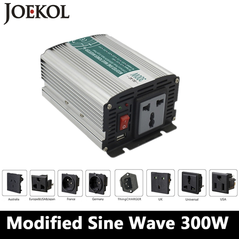 300W Modified Sine Wave Inverter DC 12V/24V/48V To AC 110V/220V,off Grid Inversor,car Inverter,Solar Power Inverter For Home Use ► Photo 1/6