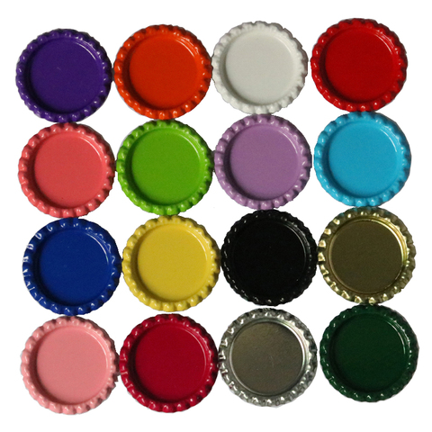 25Pcs 33*33MM Colored Round Flattened Bottle Caps DIY Hairbow Hair Bows Necklace Accessories 25mm~25.4mm Inside ► Photo 1/1
