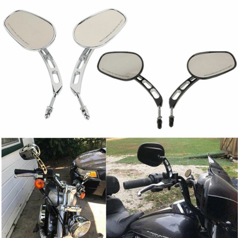 Motorcycle Universal Rear View Side Mirrors For Harley Road King Touring XL883 Sportster 1200 XL1200C Fatboy  Dyna Softail 8MM ► Photo 1/6