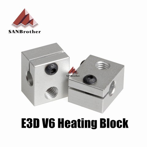 1PCS Reprap E3DV6 Aluminum Heater Block All-Metal E3D V6 Extruder For HotEnd 20*16*12mm For 3D Printer Parts ► Photo 1/1