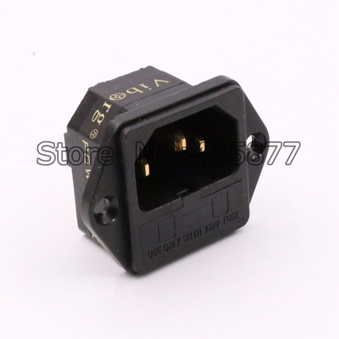 FI-03G 24K Gold Plated IEC AC Inlet IEC input socket with Solder ► Photo 1/5