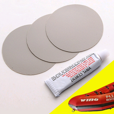 PVC Puncture Repair Patch Glue Kit Adhesive For Inflatable Toy Swimming Pools Float Air Bed Dinghies Circular Patches ► Photo 1/6