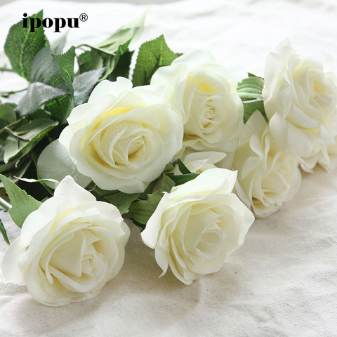 8pcs/11pcs Real Touch Silk Rose Artificial Flowers Wedding Bridal Bouquet Fake Flowers Floral Wedding Party Decorative Flowers ► Photo 1/6