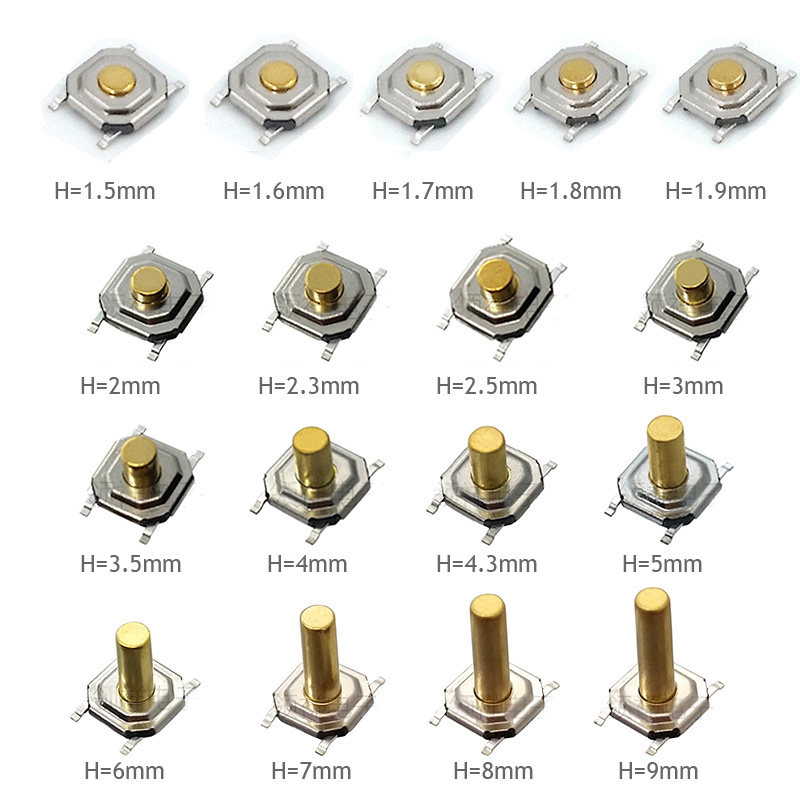 100x Tactile Pushbutton Key Switch Momentary Tact SMD 2 Pins 3*6*5mm 