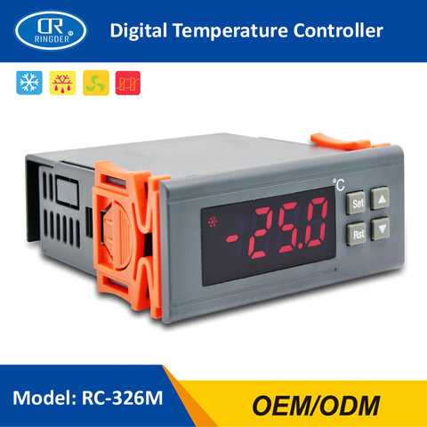 RINGDER RC-326M Refrigeration Temperature Controller Regulator Thermostat Two Sensors Compressor Defrost Fan Function STC-9200 ► Photo 1/6