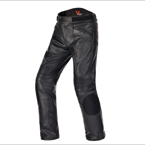 Men's Motorcycle PU Leather Pants Motocross waterproof pants Dirt bike Trousers Racing Riding windproof Moto Protective pants ► Photo 1/6