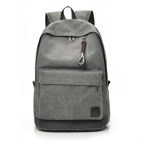 DIDA BEAR 2022 Women Men Canvas Backpacks Large School Bags For Teenager Boys Girls Travel Laptop Backbag Mochila Rucksack Grey ► Photo 1/6