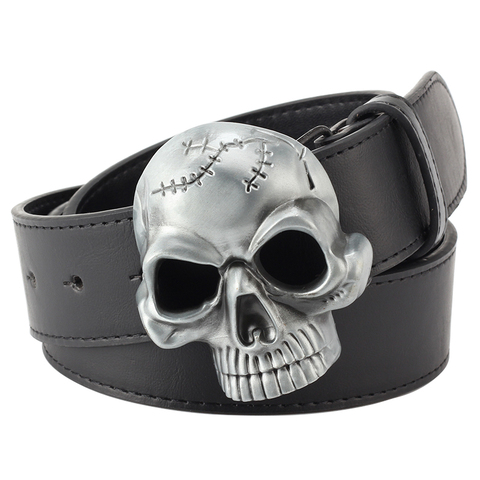 metal buckle man fashion skull belt  ► Photo 1/6