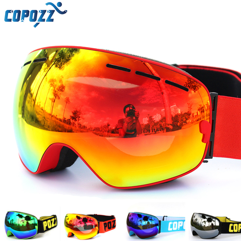 COPOZZ brand ski goggles double layers UV400 anti-fog big ski mask glasses skiing snow men women snowboard goggles GOG-201 Pro ► Photo 1/6