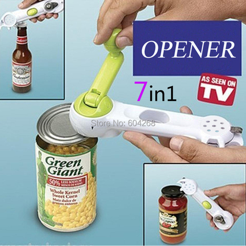 Creative New 2014 New Multi-Function Bottle Opener 7 in 1 Kitchen Tool cooking tools Beer Wine Soda Tab ► Photo 1/1