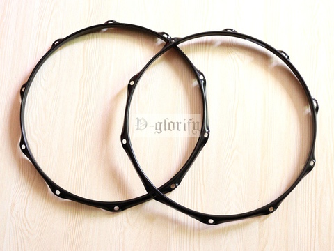 black color 14inch 6hole/10 hole iron snare drum rim drum hoop/up and down drum hoop ► Photo 1/6