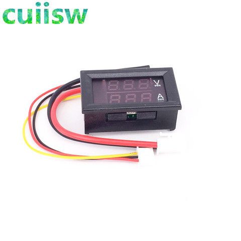 DC 0-100V/50A Red Blue Digital Voltmeter Ammeter 2in1 DC Volt Amp Meter W/ Shunt Promotion ► Photo 1/6