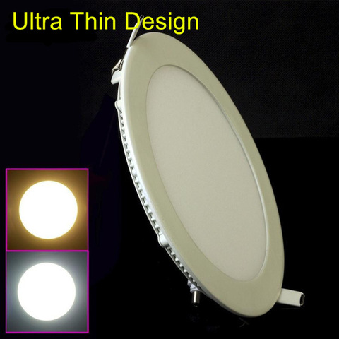 Ultra Bright 3W 6W 9W 12W 15W 25W Dimmable Led Ceiling Recessed Downlight Round Panel light 85-265V Led Panel Bulb Lamp Light ► Photo 1/4