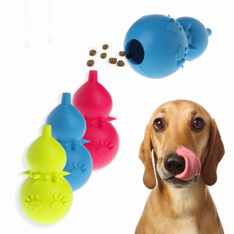 Pet Dog Toy Interactive Rubber Gourd Balls Pet Dog Cat Puppy Chew Toys Ball Teeth Chew Toys Tooth Cleaning Balls Food ► Photo 1/6