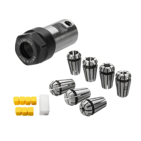 7Pcs ER11 1-7mm Spring Collets with ER11A 5mm Motor Shaft Holder Extension Rod ► Photo 1/6