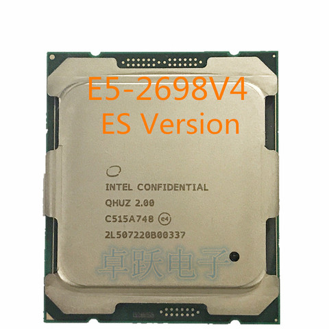 Original Intel Xeon ES Version QHUZ QHZD E5-2698V4 CPU Processor E5 2698V4 2.00GHz 20-Core 50M E5-2698 V4 LGA2011- free shipping ► Photo 1/2