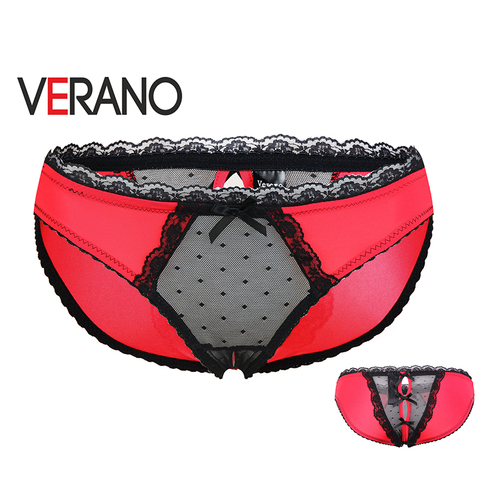 VERANO Women's Crotchless Underwear Sexy Lace Lingerie Cheeky Panties Open Back Underwear Women Plus Size ► Photo 1/5